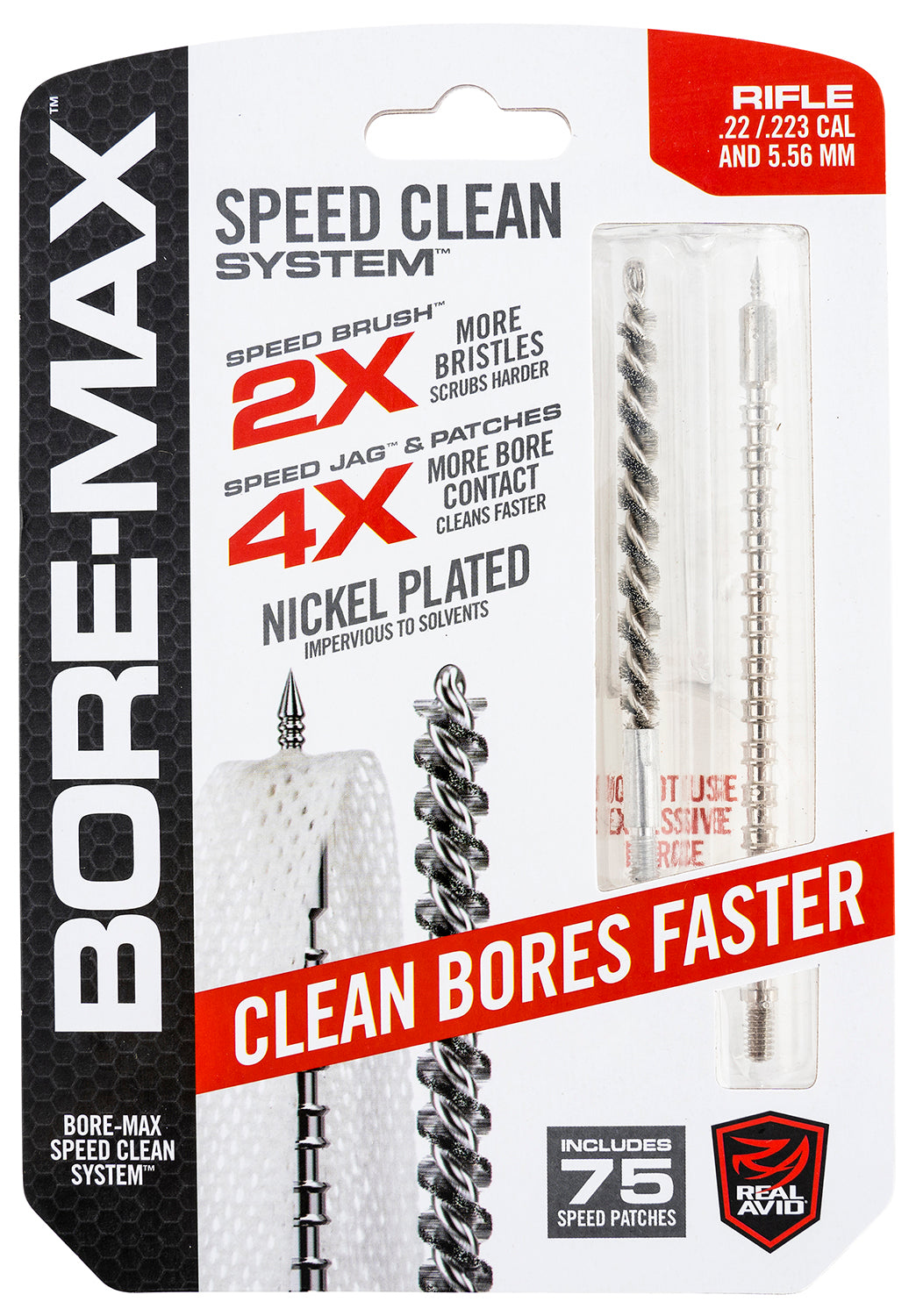 Real Avid AVBMSET223 Bore-Max Speed Clean Upgrade Set for 223 Rem / 22 Cal Rifle