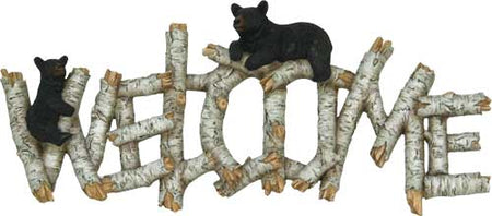 Rivers Edge Birch Bear Welcome Plaque Sign