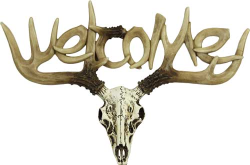Rivers Edge Euro Deer Welcome Sign 13"W x 13"H