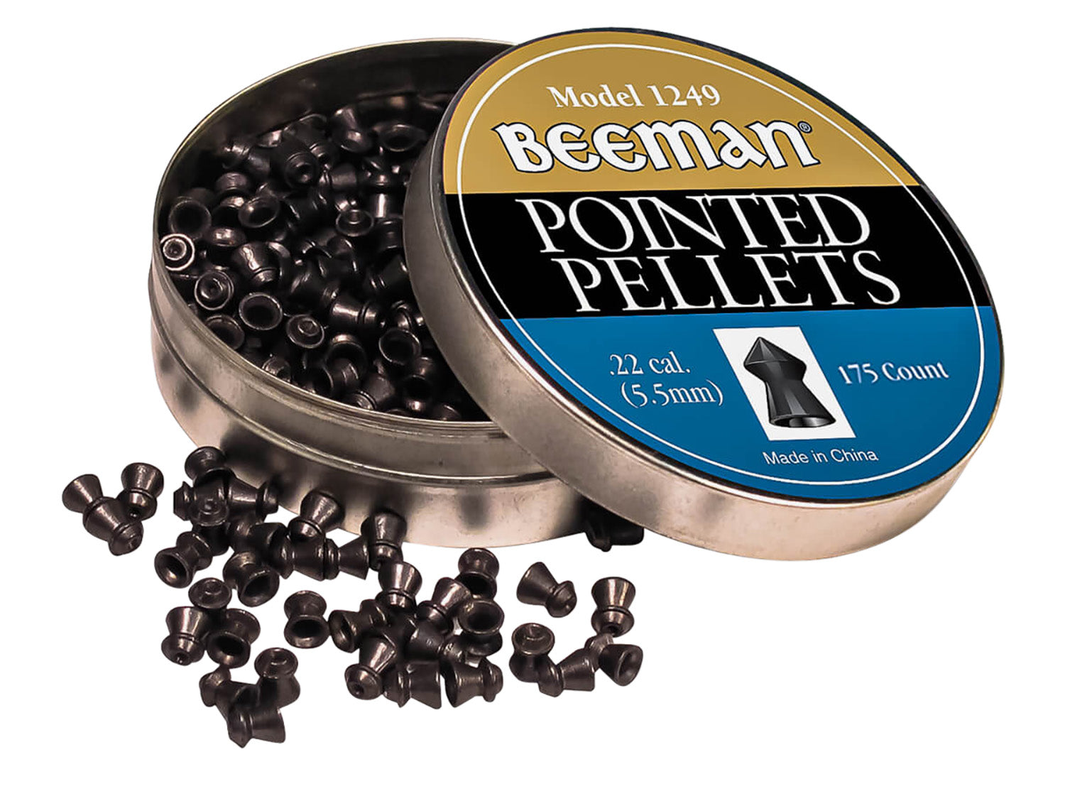 Beeman 1249 Pointed .22 Lead Airgun Pellets 175 Per Tin