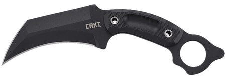 CRKT 2630 Du Hoc Fixed Blade Karambit Knife 5.10" Black Powder Coated SK-5 Recurve Blade Black G10 Handle with Sheath