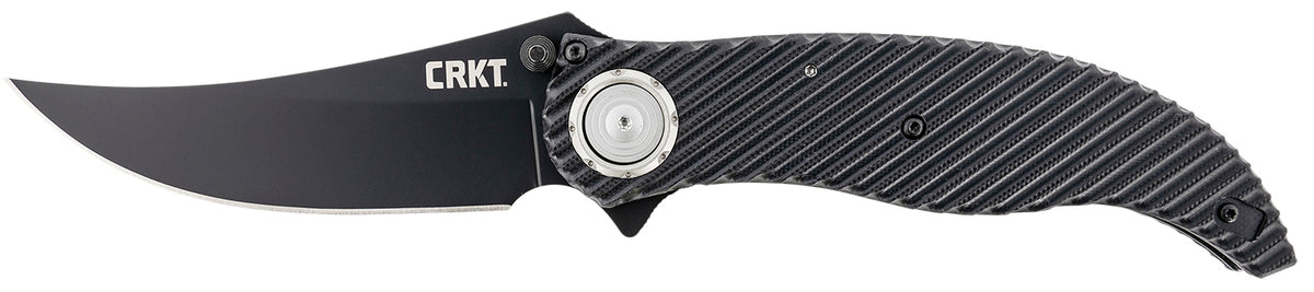 CRKT 2640 Clever Girl Folding Knife 4.10" Black Powder Coated D2 Steel Upswept Blade Black G10 Handle with Pocket Clip