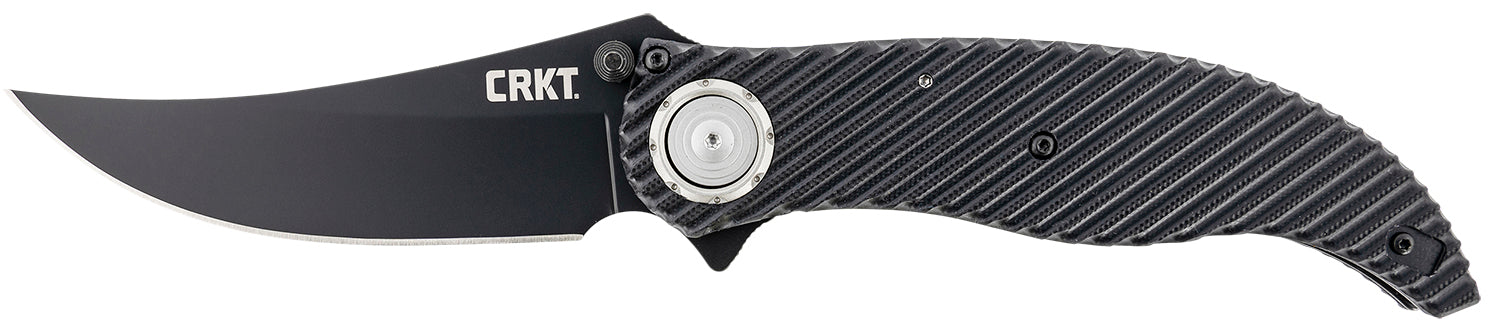 CRKT 2640 Clever Girl Folding Knife 4.10" Black Powder Coated D2 Steel Upswept Blade Black G10 Handle with Pocket Clip