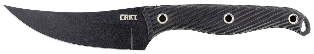 CRKT 2709 Clever Girl Fixed Blade Tactical Knife 4.60" Black Powder Coated SK-5 Steel Upswept Blade Black G10 Handle with Sheath