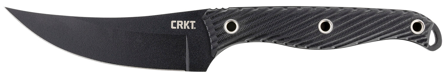 CRKT 2709 Clever Girl Fixed Blade Tactical Knife 4.60" Black Powder Coated SK-5 Steel Upswept Blade Black G10 Handle with Sheath