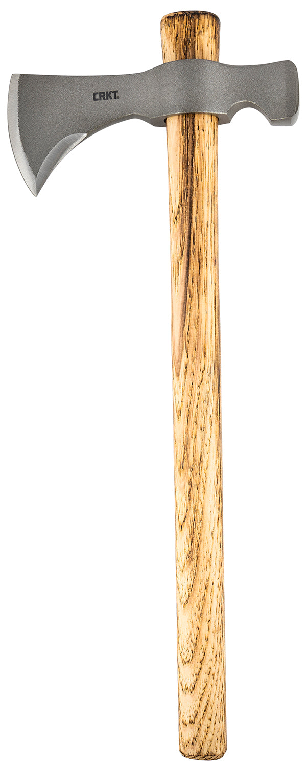 CRKT 2730 Woods Chogan T-Hawk Camp Tomahawk 3.50" 1055 Carbon Steel Blade Tennessee Hickory Handle 19" with Hammerhead