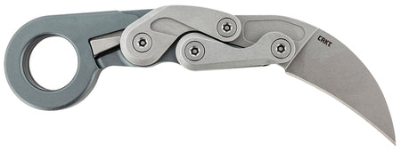 CRKT 4045 Provoke Compact Folding Karambit Knife 2.26" Stonewashed D2 Steel Hawkbill Blade Aluminum Handle with Pocket Clip