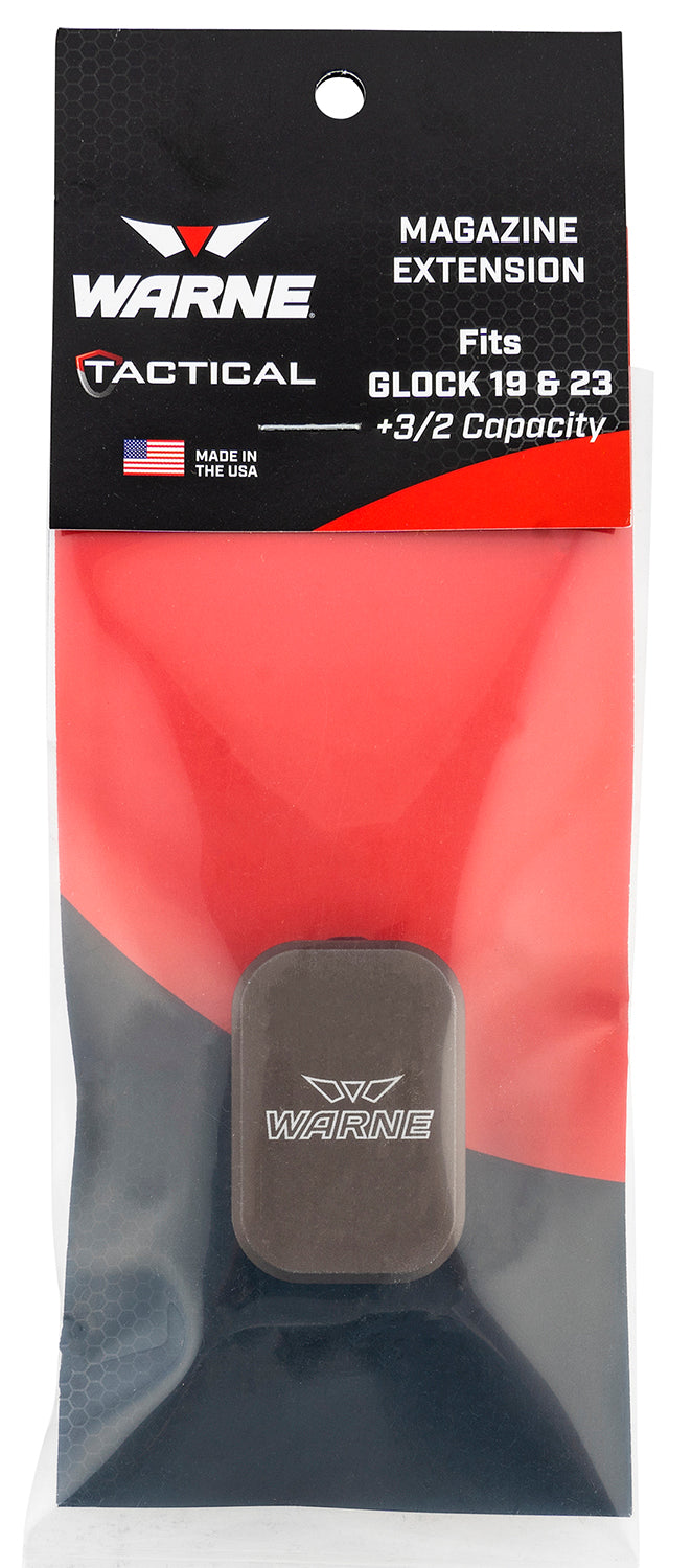 Warne MEG1932DE Magazine Extension for Glock 19/23 Flat Dark Earth Anodized Aluminum (+3rds 9mm / +2rds .40 S&W)