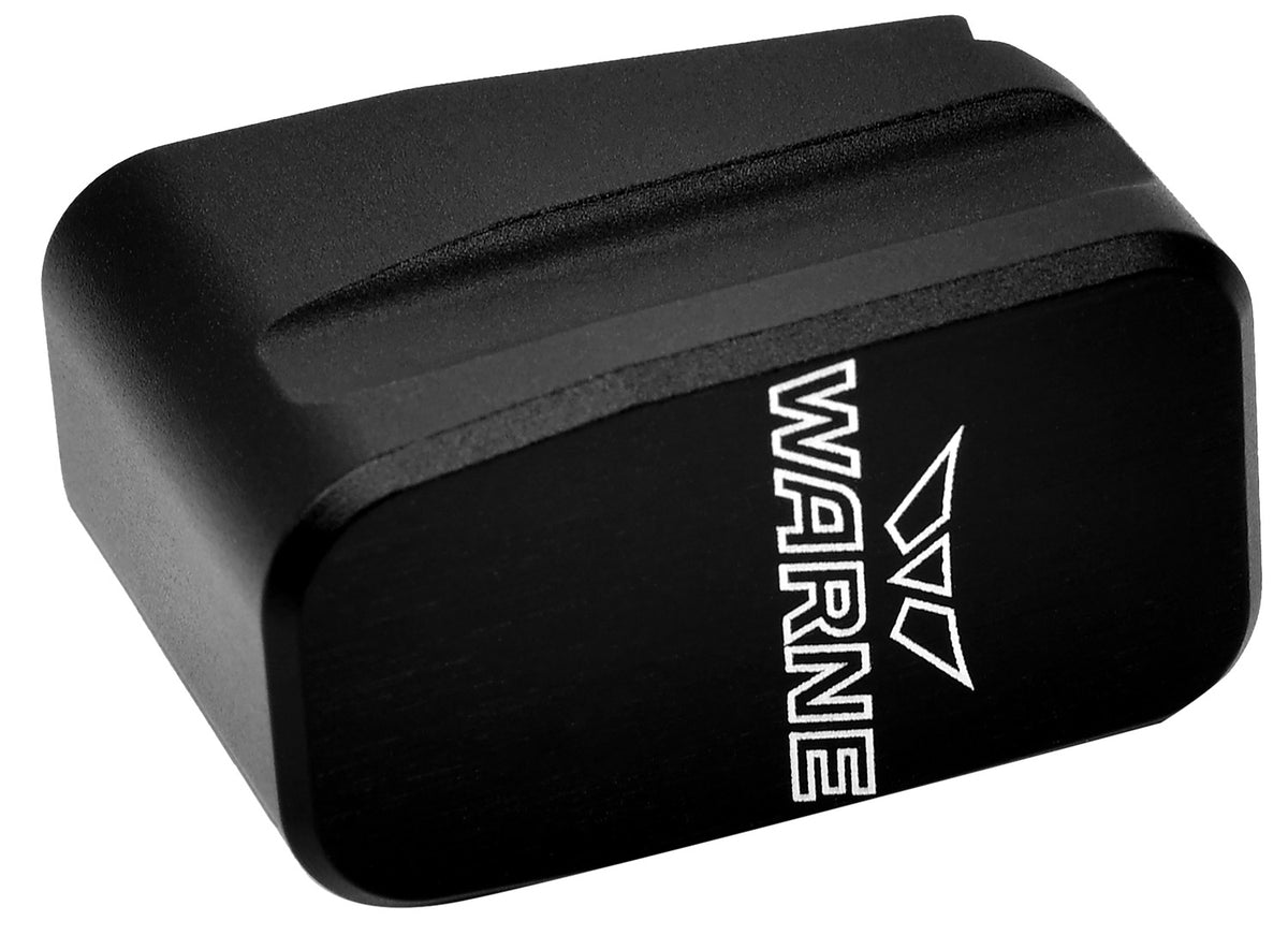 Warne MEG43X2BLK Magazine Extension for Glock 43X/48 Black Anodized Aluminum (Adds 2rds)