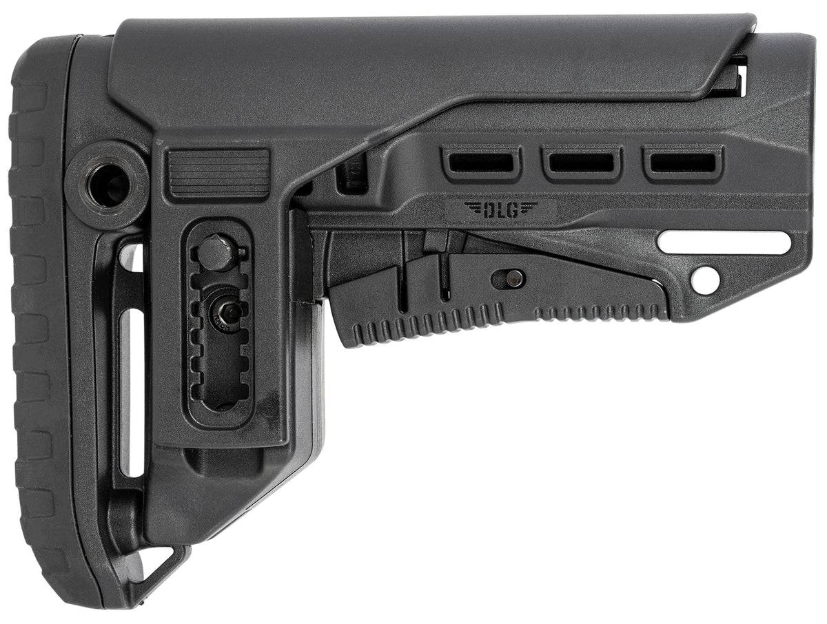 NcStar DLG-130-052 Compact PCP52 Mil-Spec Collapsible Stock Black Synthetic with Adjustable Cheekpiece