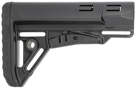 NcStar DLG-129 Sharp Mil-Spec Collapsible Stock Black Synthetic with QD Sling Mounts and Rubber Butt Pad