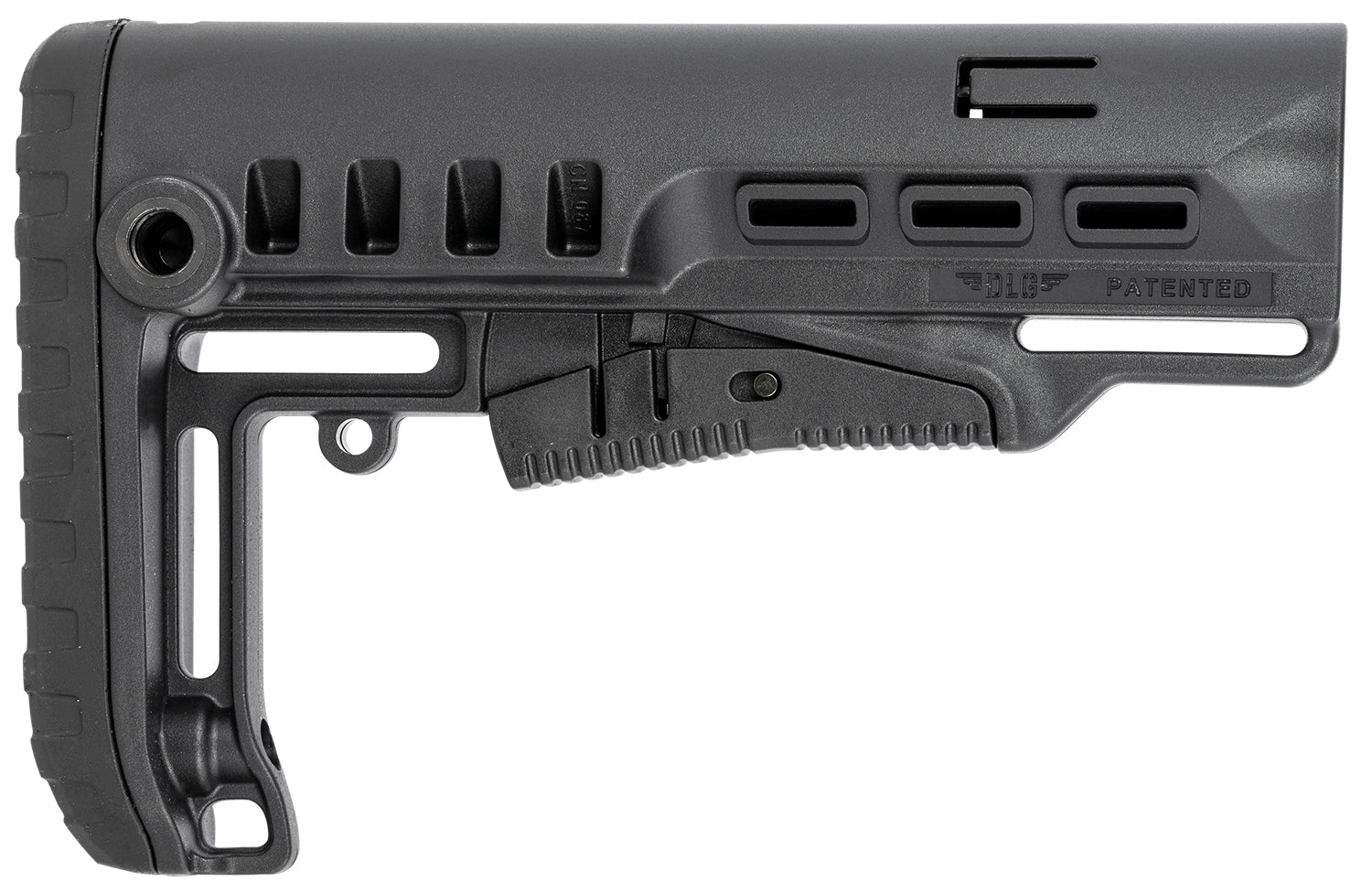 NcStar VG087 Tactical Mil-Spec Collapsible Stock Black Synthetic with QD Sling Mounts and Rubber Butt Pad