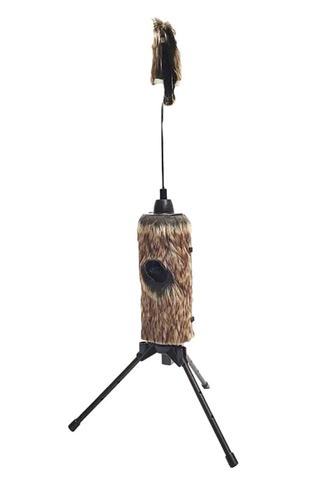 Mojo Outdoors HW2508 Fuzzy Critter Motorized Predator Decoy with Built-In Tripod, Brown