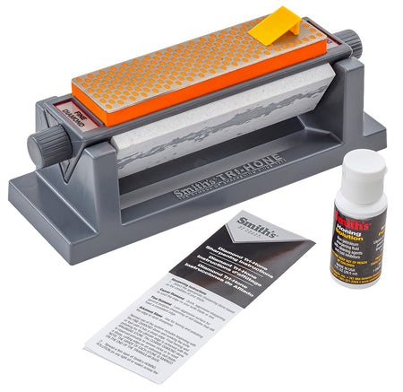 Smiths Products Tri-Hone 6" Diamond Sharpener – Coarse/Fine Diamond & Natural Arkansas Stones