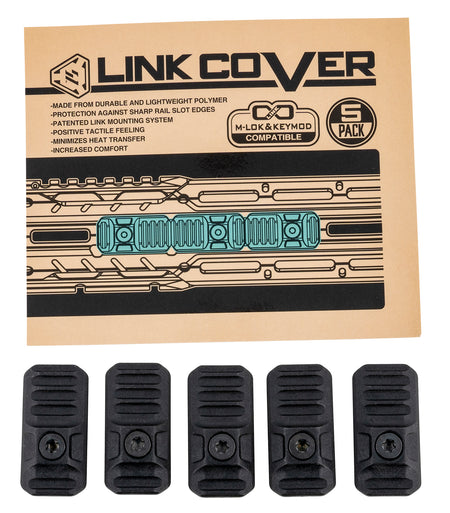Strike Industries M-LOK LINK Cover Black Polymer 5-Pack for AR Handguards