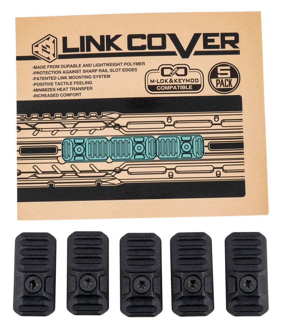 Strike Industries M-LOK LINK Cover Black Polymer 5-Pack for AR Handguards