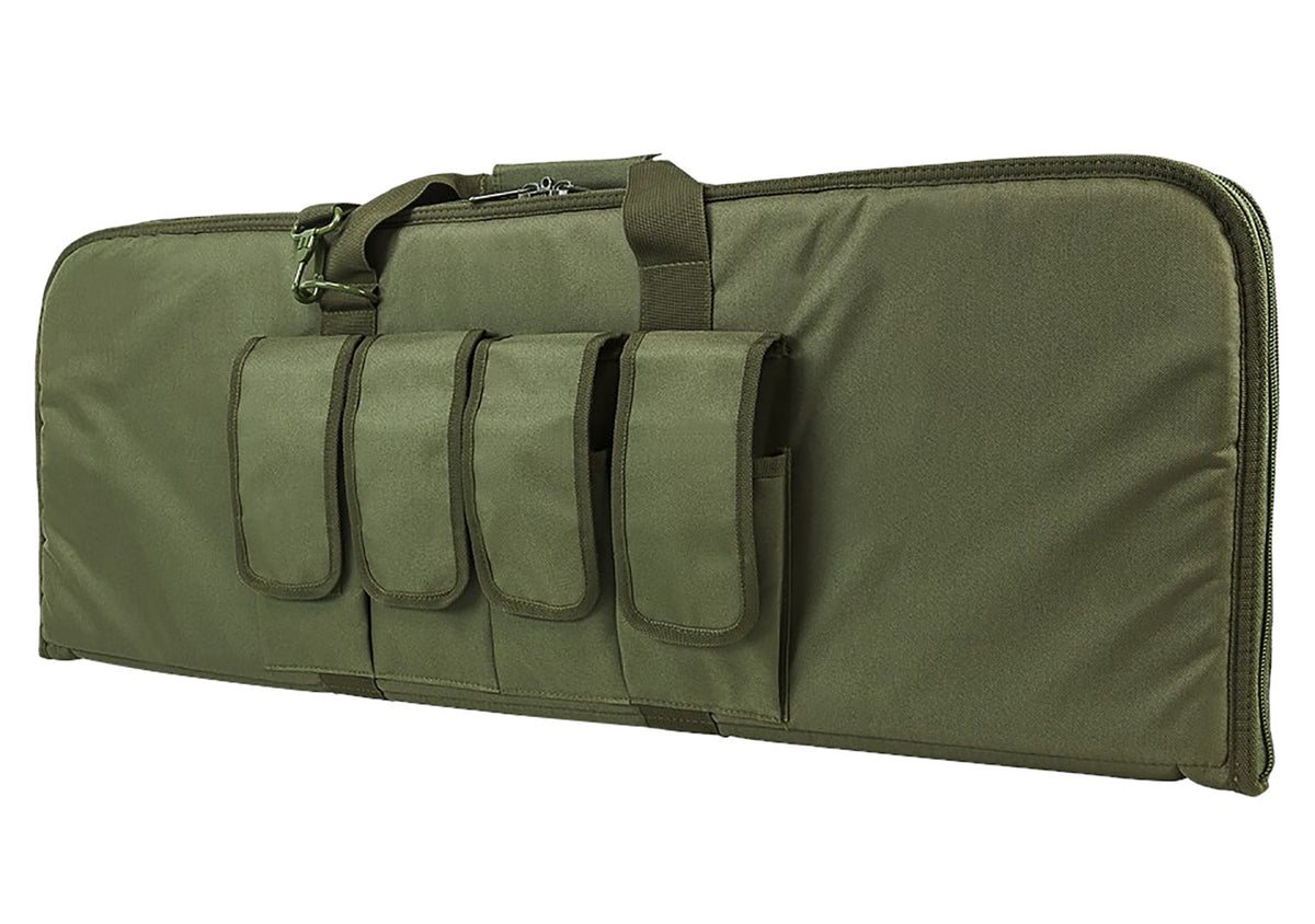 NcStar CVCP2960G36 VISM 36 Inch Carbine Case OD Green Lockable Zippers Mag Pouches