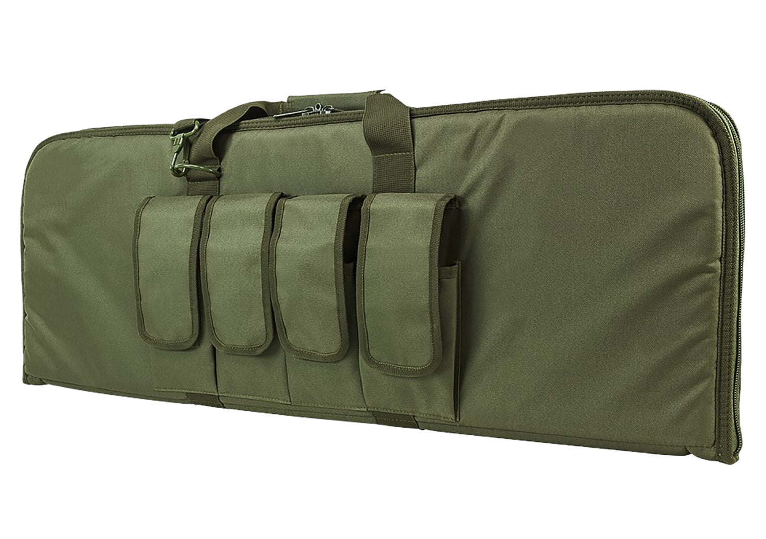 NcStar CVCP2960G36 VISM 36 Inch Carbine Case OD Green Lockable Zippers Mag Pouches