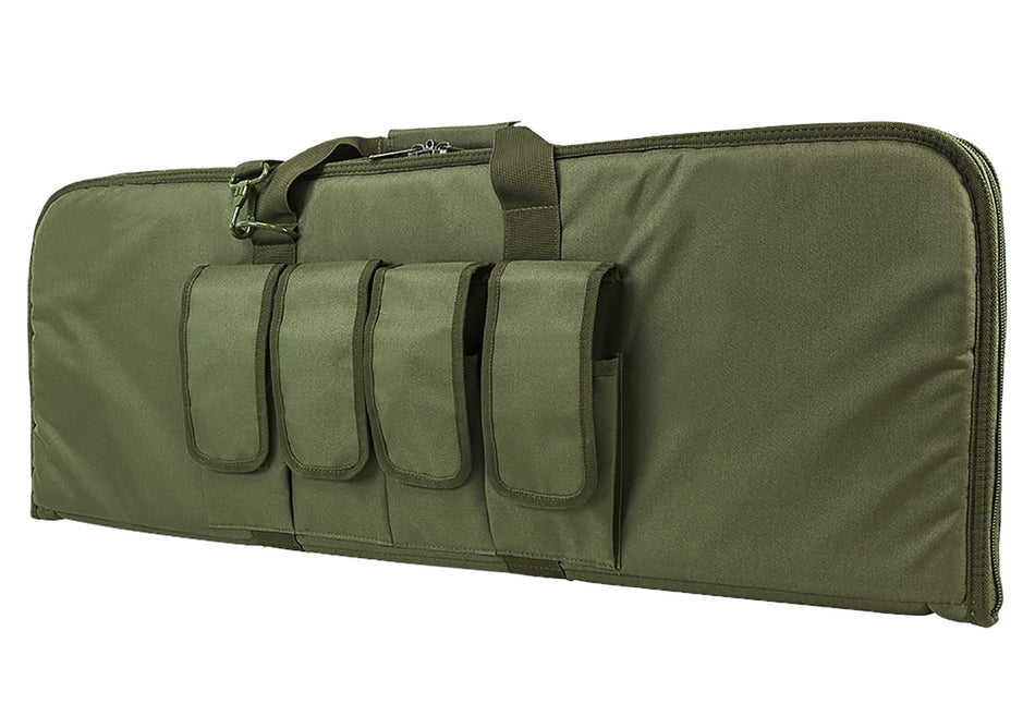 NcStar CVCP2960G36 VISM 36 Inch Carbine Case OD Green Lockable Zippers Mag Pouches