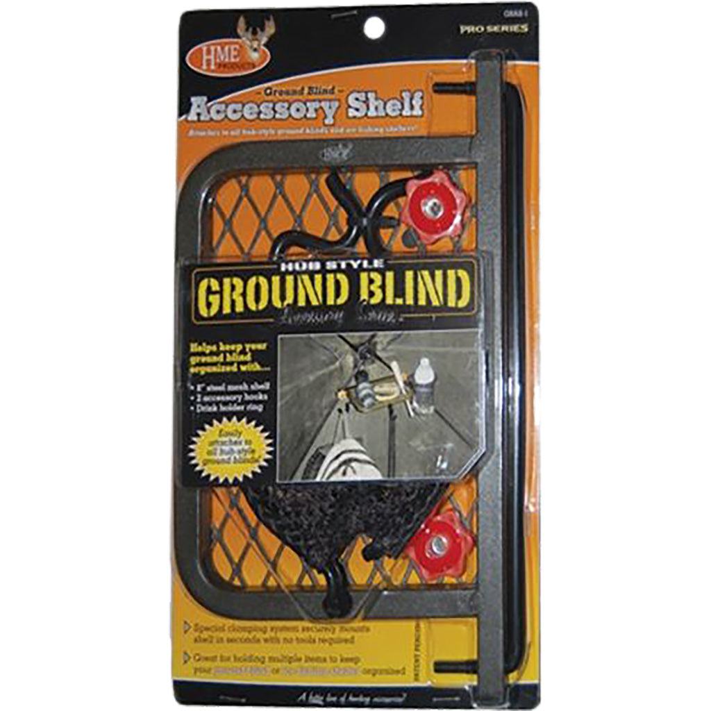 HME Ground Blind Accessory Shelf with Drink Holder and Hooks
