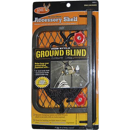 HME Ground Blind Accessory Shelf with Drink Holder and Hooks