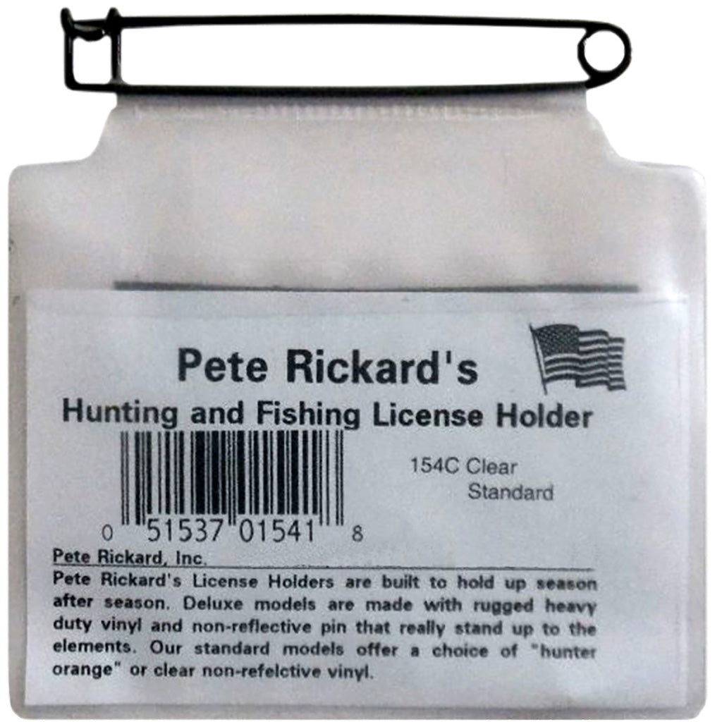 Rickards Hunting License Holder Clear 4x5 in.
