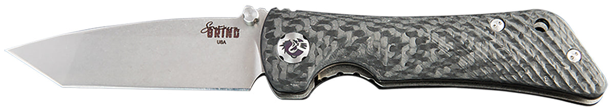 Southern Grind Spider Monkey 3.25" Folding Tanto Satin S35VN Blade, Black Carbon Fiber Handle with Pocket Clip