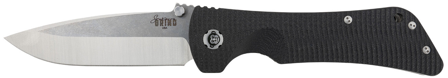 Southern Grind Bad Monkey 4" Folding Drop Point Satin 14C28N Blade, Black G10 Handle with Pocket Clip