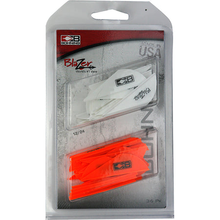 Bohning Blazer Vane Combo White/Neon Orange 36 pk. Arrow Fletching