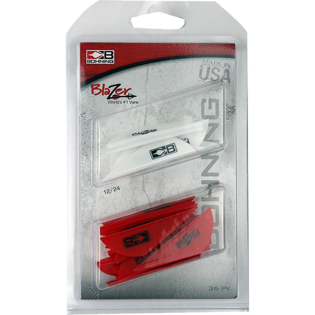 Bohning Blazer Vane Combo White/Red 36 pk. Arrow Fletching