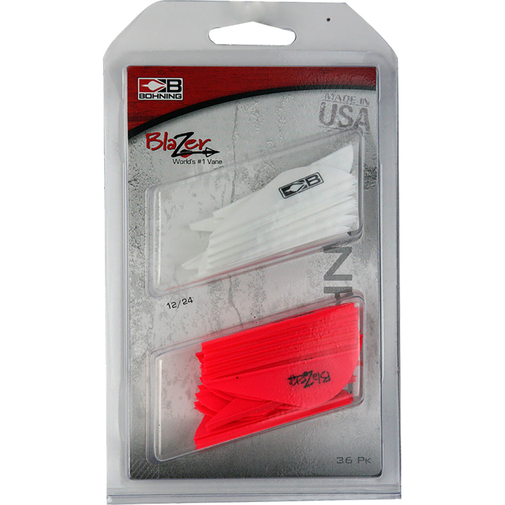 Bohning Blazer Vane Combo White/Hot Pink 36 pk. Arrow Fletching