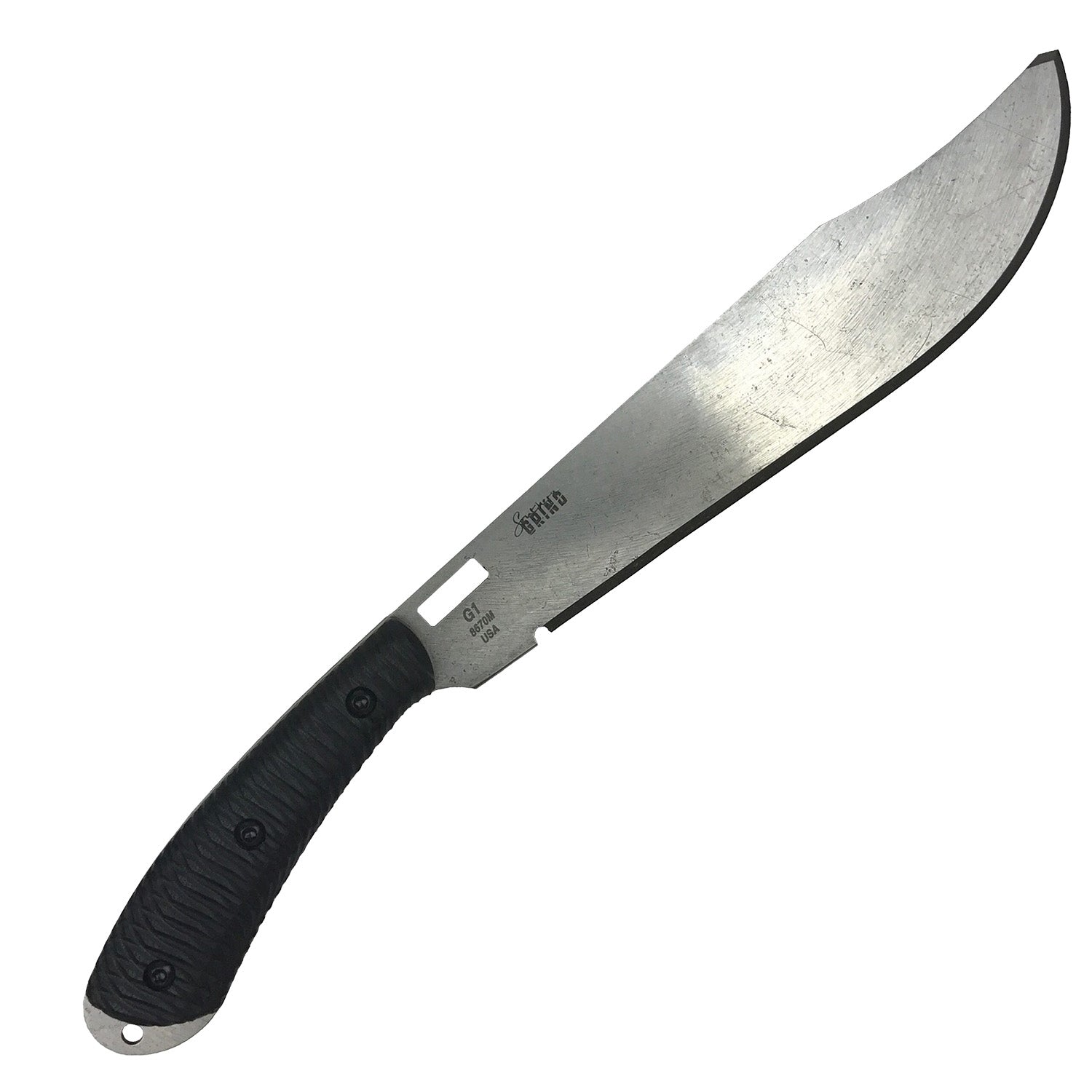 Southern Grind Grandaddy 11.78" Fixed Bowie Satin 8670 Steel Blade, Black G10 Handle