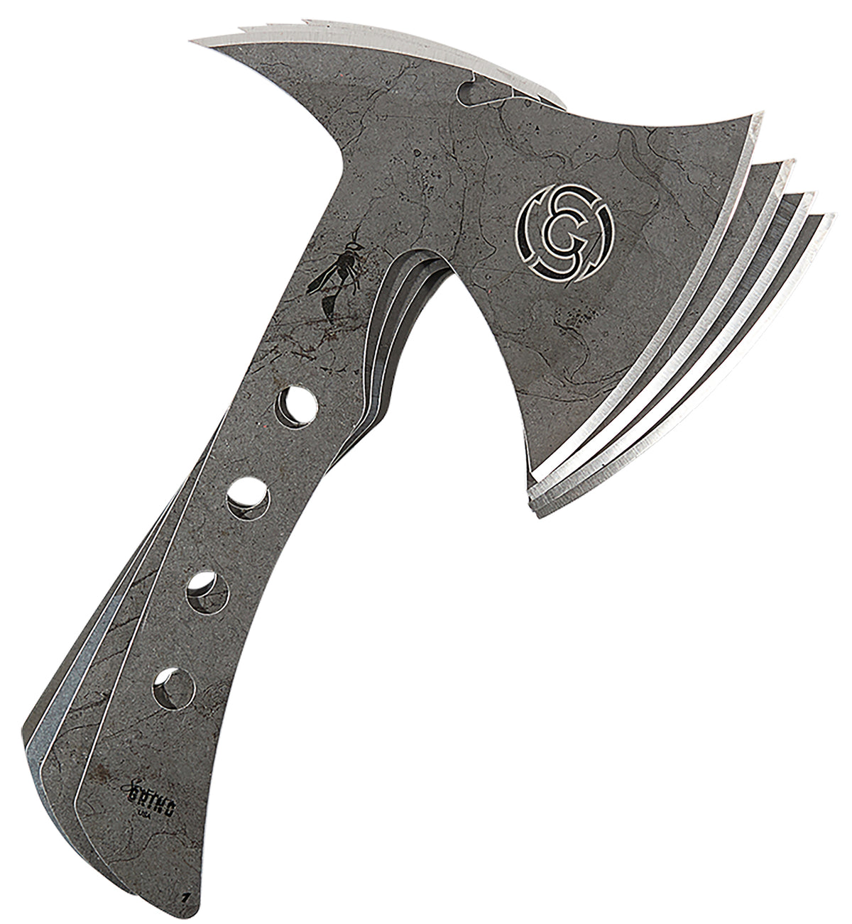 Southern Grind Wasp Throwing Axe Set of 4, 8670 Steel, 11.50" Length with Carrying Sheath