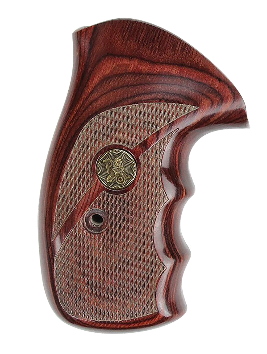 Pachmayr 63040 Renegade Rosewood Laminate Grip with Finger Grooves for S&W N-Frame Round Butt