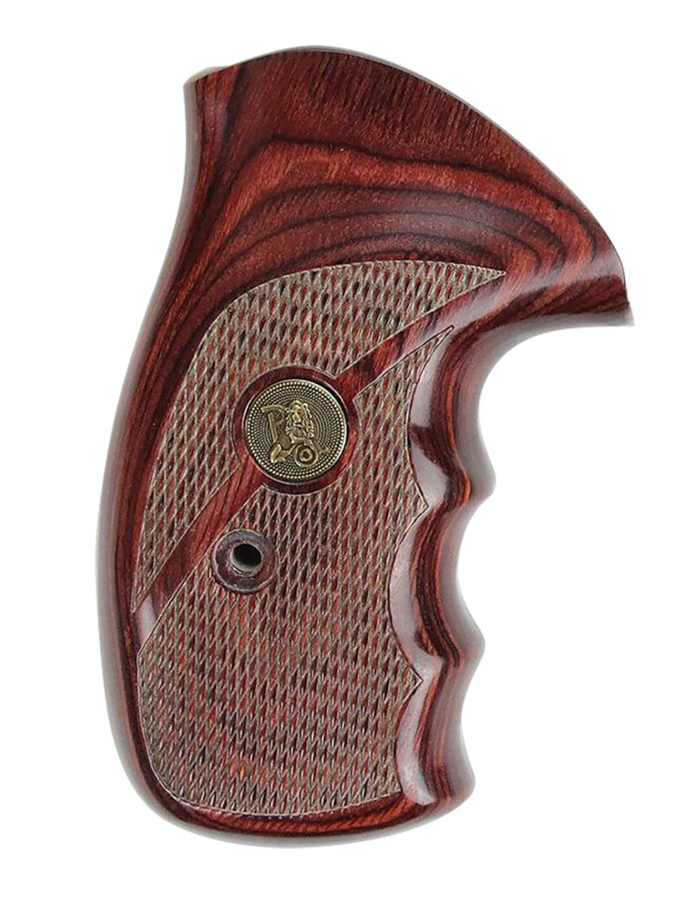 Pachmayr 63040 Renegade Rosewood Laminate Grip with Finger Grooves for S&W N-Frame Round Butt