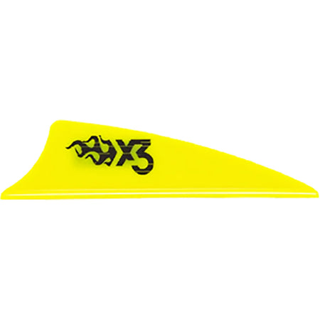 Bohning X3 Neon Yellow Arrow Vanes 1.75 in. 100 Pack
