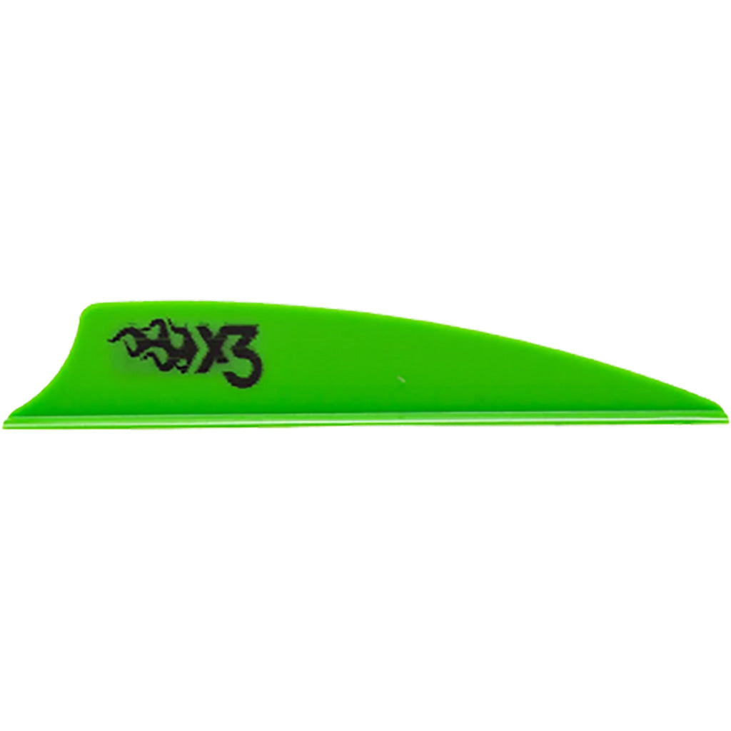 Bohning X3 Neon Green Arrow Vanes 2.25 in. 100 Pack