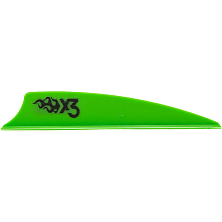 Bohning X3 Neon Green Arrow Vanes 2.25 in. 100 Pack