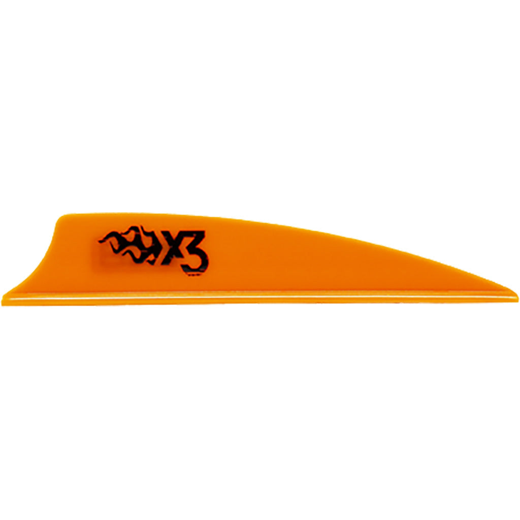 Bohning X3 Neon Orange Arrow Vanes 2.25 in. 100 Pack