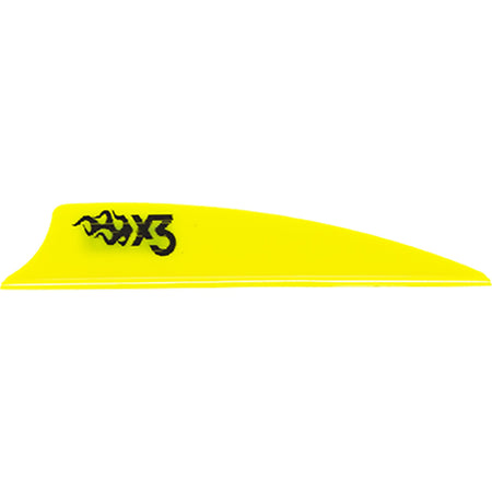 Bohning X3 Neon Yellow Arrow Vanes 2.25 in. 100 Pack