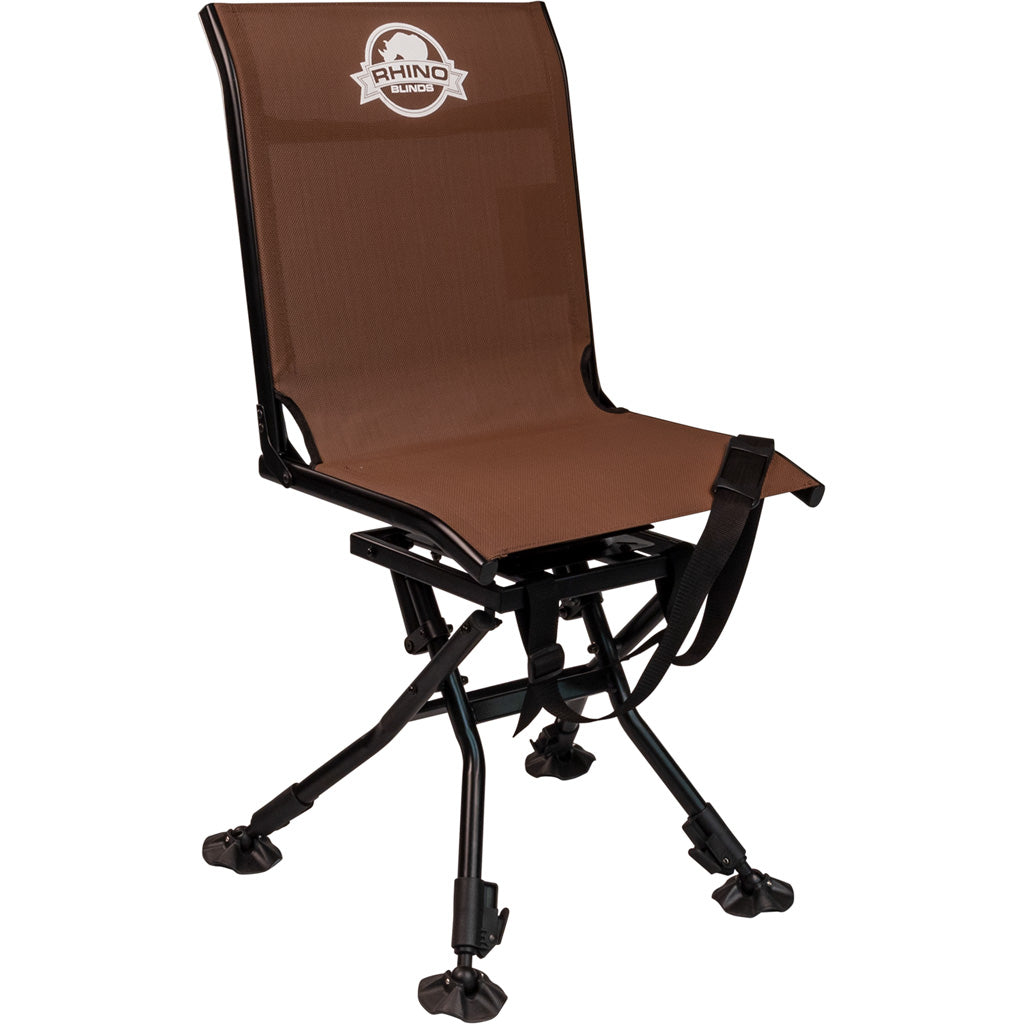 Rhino Blind Adjustable Swivel Hunting Chair Black Texteline