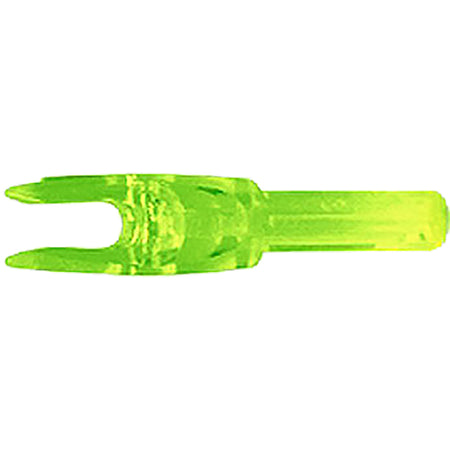 Black Eagle Micro ST M Nock Flo. Green 12-Pack for Recurve and Longbow