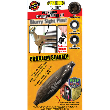 Specialty Archery PXL Hunter EZ-View Verifier Kit No. 8 White with Peep and Apertures