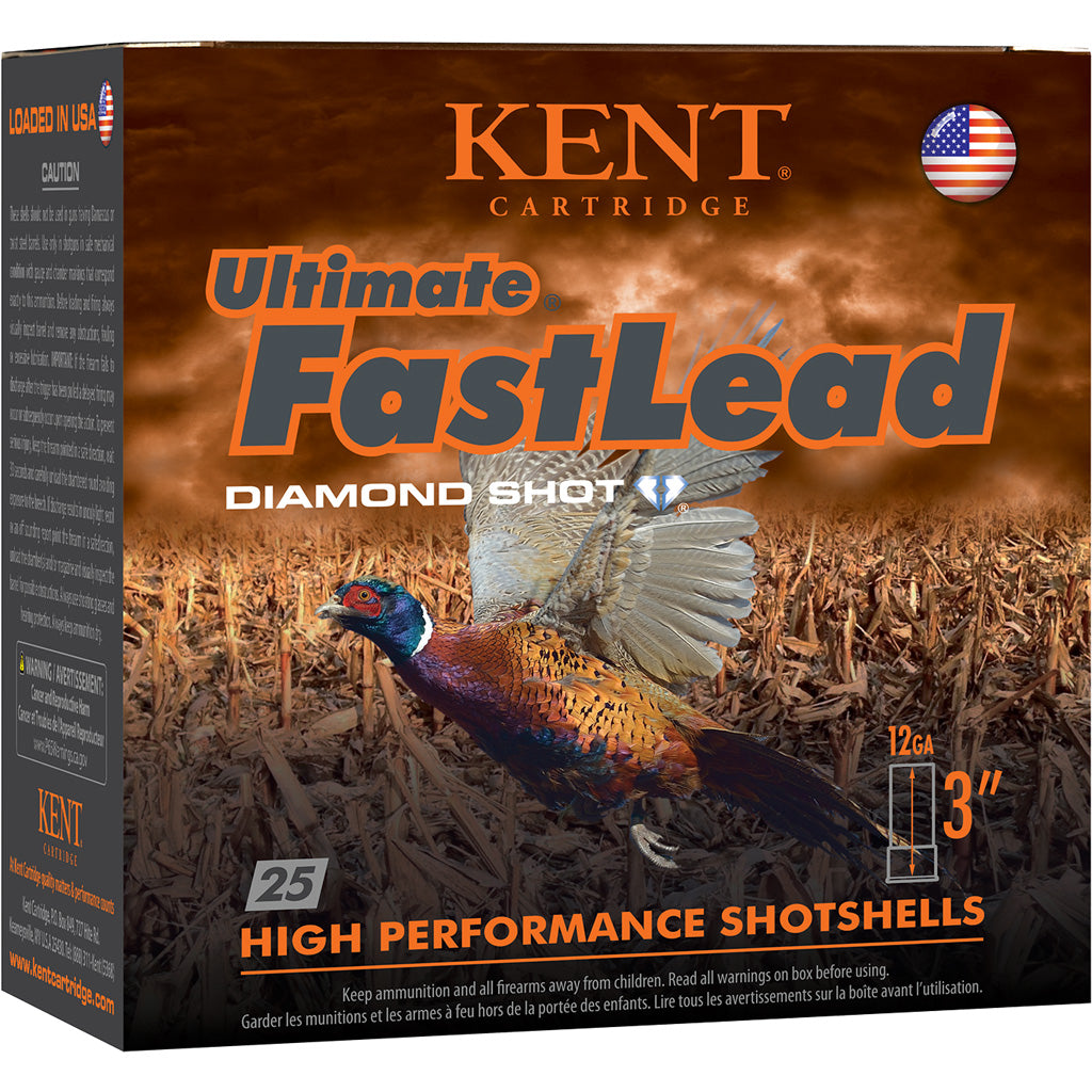 Kent Cartridge Ultimate Fast Lead Diamond Shot Upland 12 Gauge 3 in / 3 in #6 1-3/4 oz