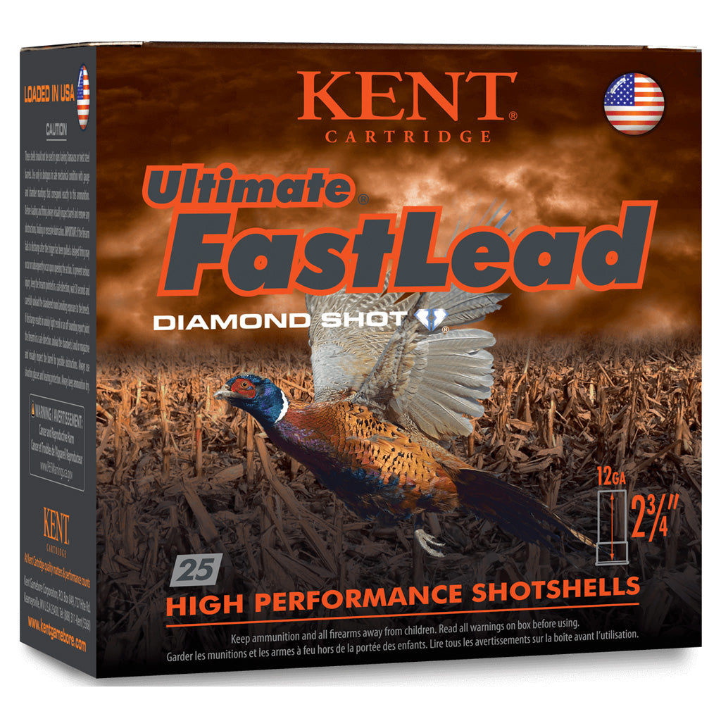 Kent Cartridge Ultimate Fast Lead Diamond Shot Upland 12 Gauge 2.75 in / 2.75 in #7.5 1-1/4 oz