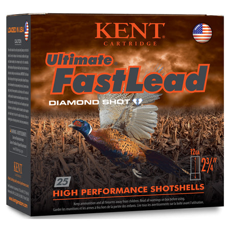 Kent Cartridge Ultimate Fast Lead Diamond Shot Upland 12 Gauge 2.75 in / 2.75 in #7.5 1-1/4 oz
