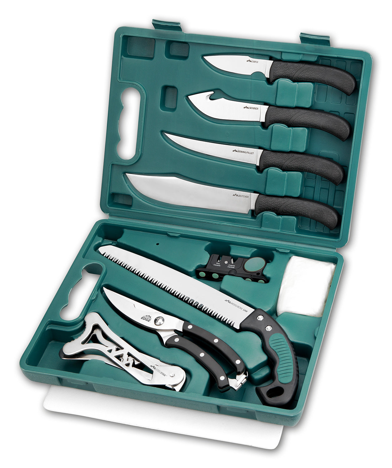 Outdoor Edge GP1 Game Pro 11-Piece Game Processing Kit with Hard-Sided Carrying Case