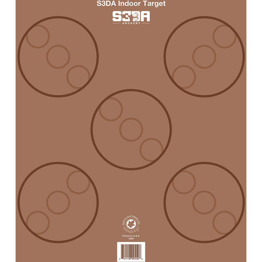 Maple Leaf S3DA 3D Target Face Brown ASA Scoring 25 Pack