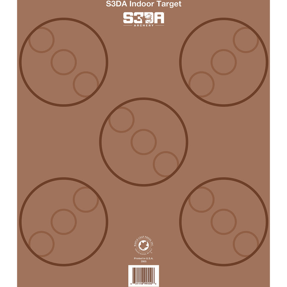 Maple Leaf S3DA 3D Target Face Brown ASA Scoring 25 Pack