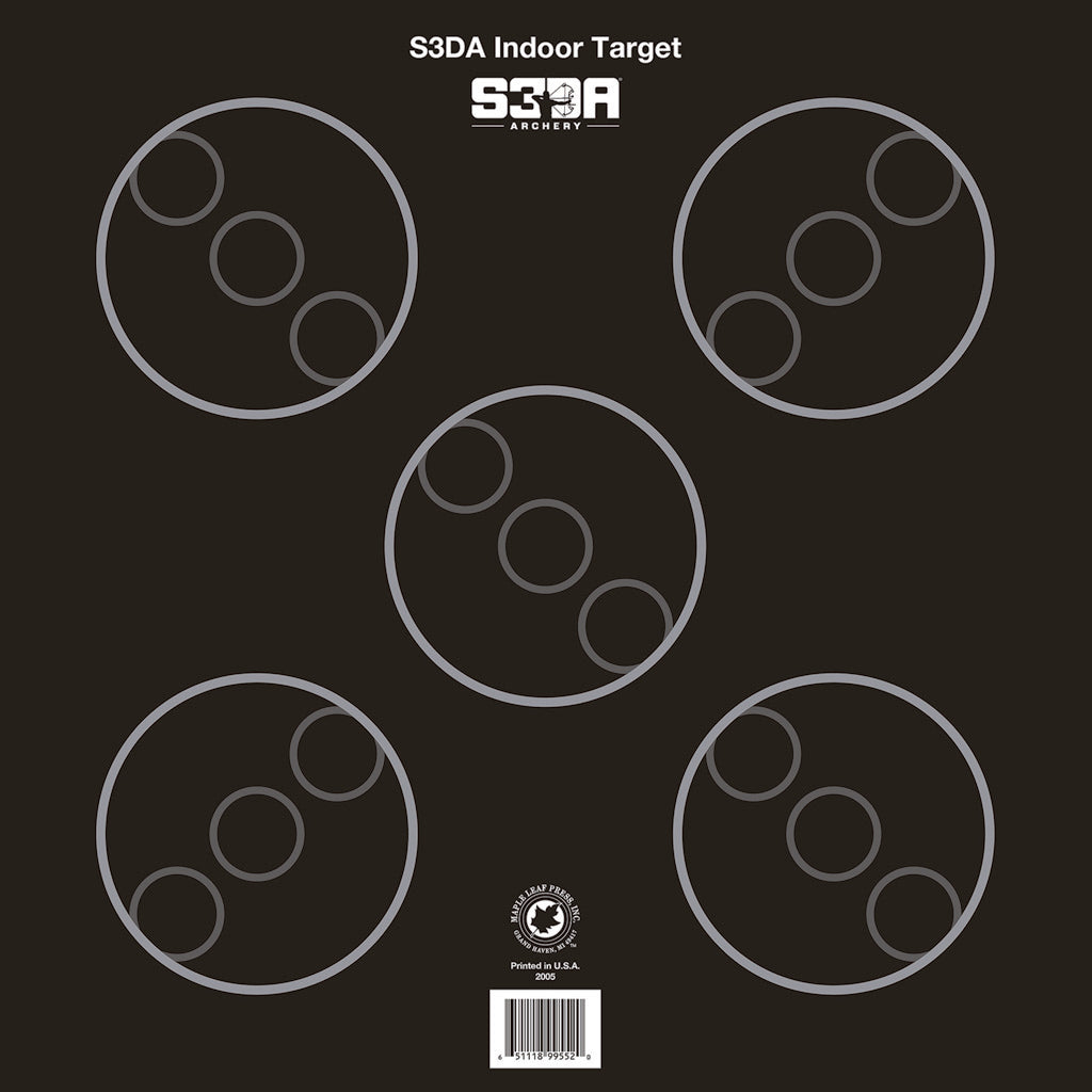 Maple Leaf S3DA 3D Target Face Black ASA Scoring 25 Pack